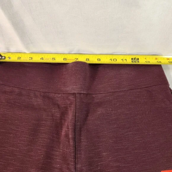 Matty M Yoga Pants Women Size M Jegging Stretch Ankle Flat Front Plum NEW FstShp - Picture 3 of 10